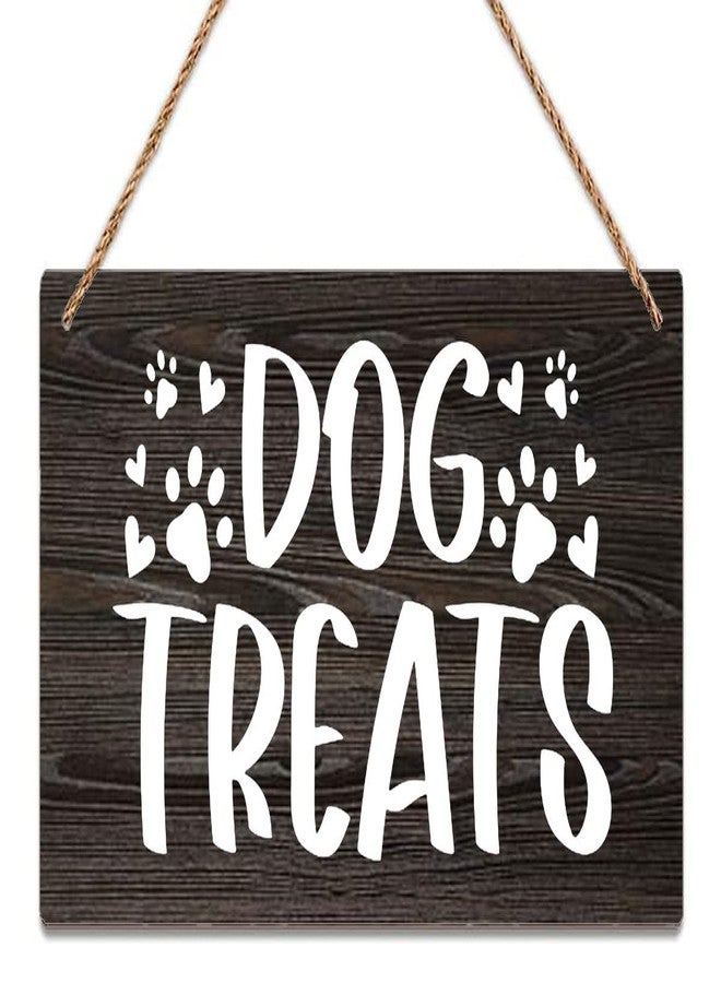 Estiyond Wall Art Decor Wooden Sign Dog Treat Sign Treat Sign Dog Bone Sign Treat Jar Sign Dog Perfect For Farmhouse Style Rustic Decor 12 X 6 Inch - Image 1